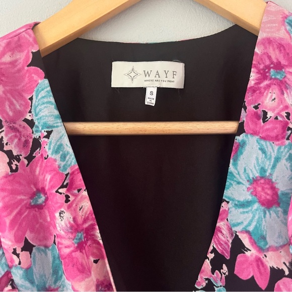 Wayf Floral Wrap Blouse, Sz Small - Picture 8 of 8